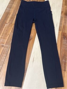 lululemon athletica Navy High-Rise Leggings with Seam Details